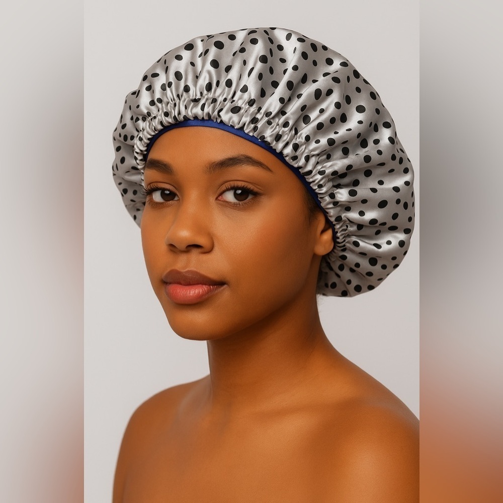 Elegant Purple Satin Hair Bonnet